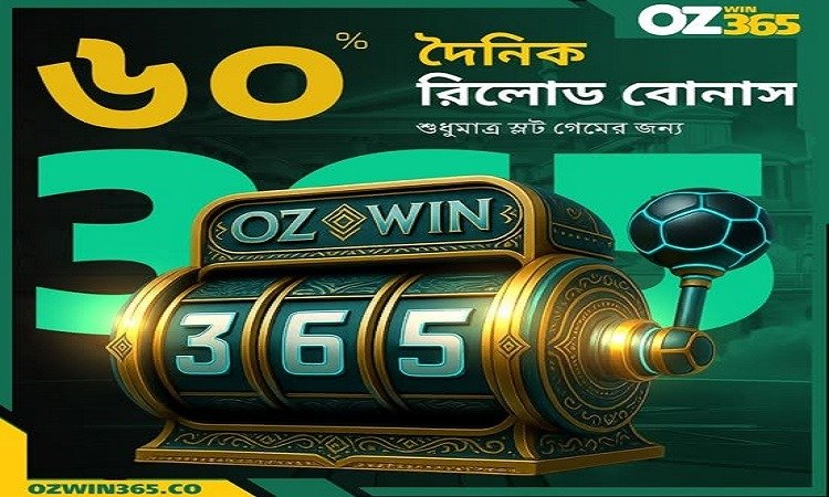 Play Slots Online & Get 60% Daily Reload Bonus – Only at Ozwin365!