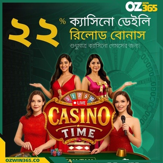 Get a 22% Daily Reload Bonus – The Best Online Casino in Bangladesh Awaits!