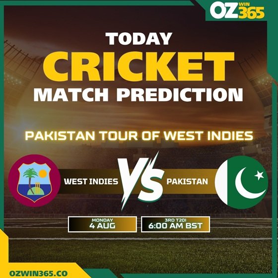 West Indies vs Pakistan 3rd T20 Match Prediction – Who Will Win the Final Clash?